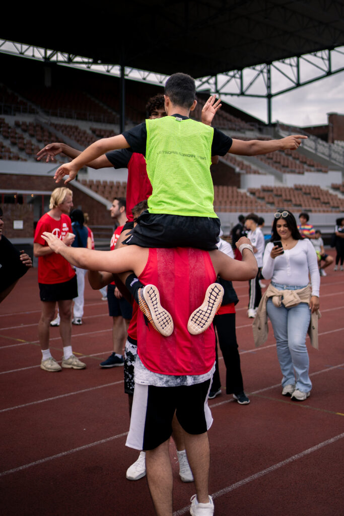 People for People's Rolling Aid Event at the Olympic Stadium in Amsterdam