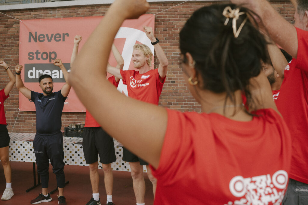 People for People's Rolling Aid Event at the Olympic Stadium in Amsterdam